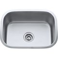 Hardware Resources 23-1/2" Lx17-3/4" Wx9" D Undermount 18 Gauge Stainless Steel Single Bowl Sink 862